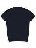 Eden Navy Cotton Knit Tee