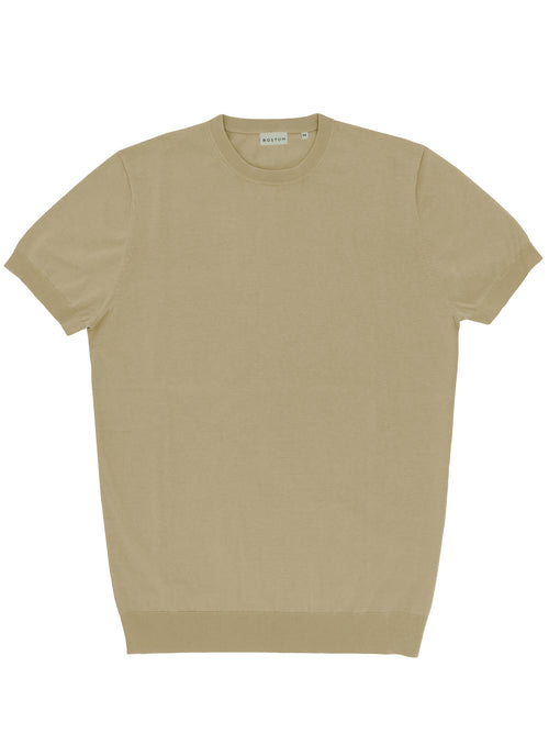 Eden Tan Cotton Knit Tee