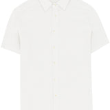 Noah White Knit Short Sleeve Shirt