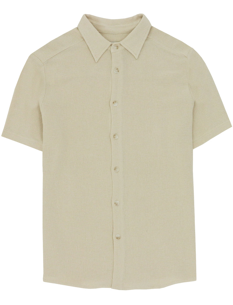 Noah Sand Knit Short Sleeve Shirt