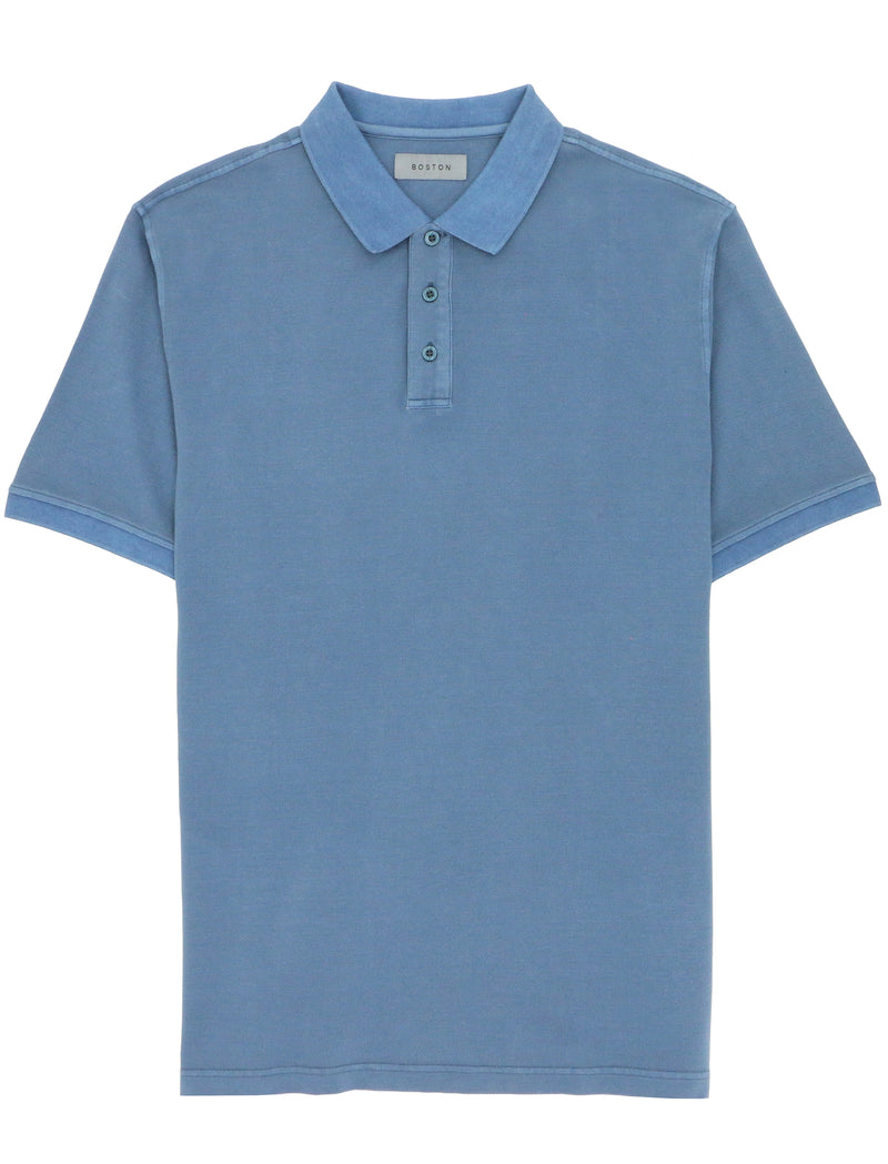 Blue Cotton Polo