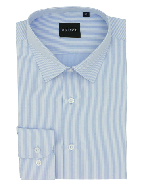 Liberty Blue Self Stripe Business Shirt