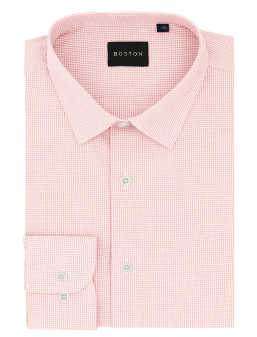 Liberty Pink Microcheck Cotton Business Shirt