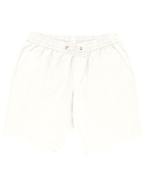 Max White Cotton Drawstring Shorts