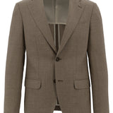 Turin Brown Wool Linen Blend Sports Jacket