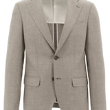 Turin Taupe Wool Linen Blend Sports Jacket