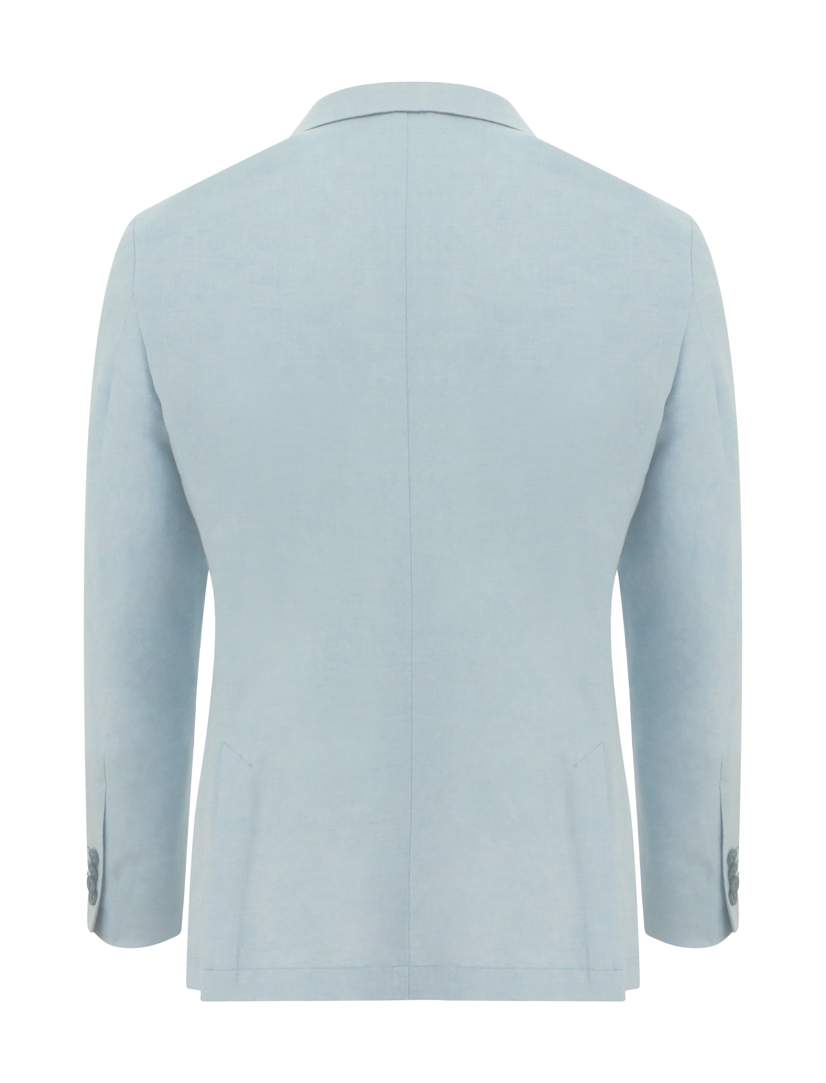 Genoa Ice Blue Cotton Linen Sports Jacket