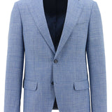 Forli Blue Wool Linen Sports Jacket