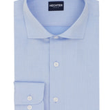 Jacque Blue Microcheck Cotton Business Shirt