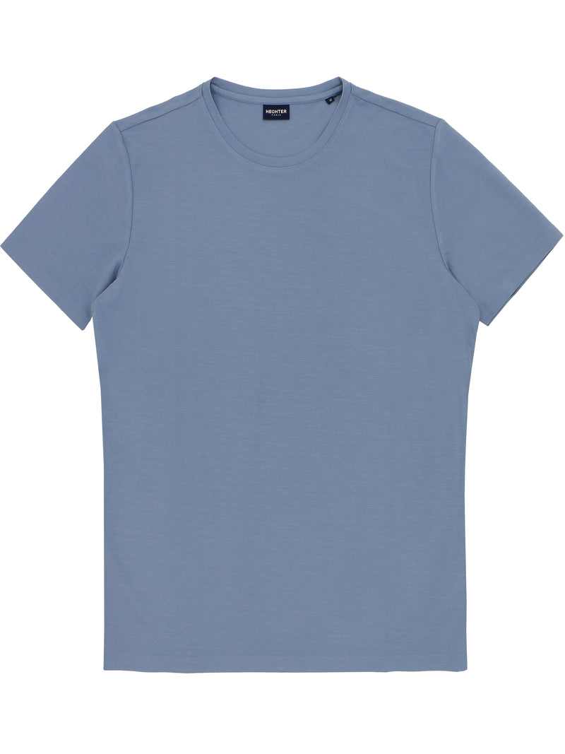 Cool Touch Blue Crew Neck Tee