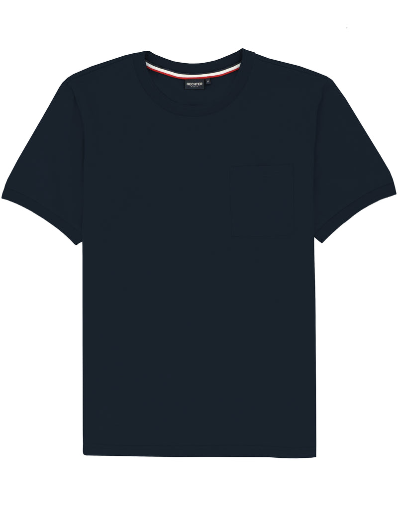 Navy Cotton Pocket Tee