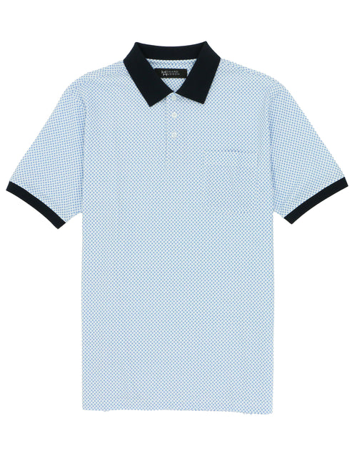 Light Blue Cotton Pocket Polo