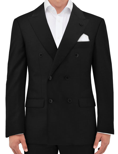 Black Double Breasted Suit Jacket