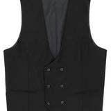 Wales 5ZS Black Double Breasted Comfort Stretch Waistcoat