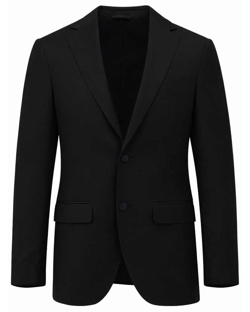Lazio 112 Black Wool Suit Jacket