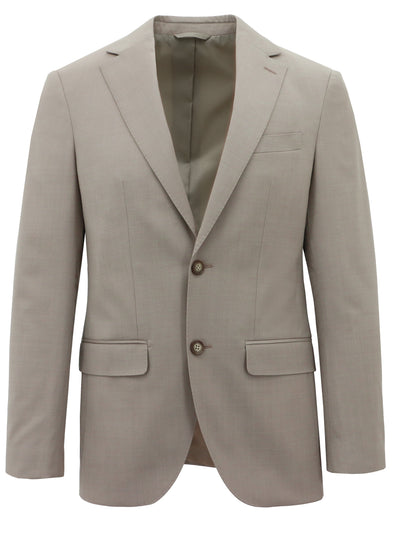 Lazio 112 Beige Wool Stretch Suit Jacket
