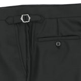 Blake 106 Black Side Tab Australian Merino Wool Suit Trouser