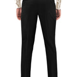 Blake 106 Black Side Tab Australian Merino Wool Suit Trouser