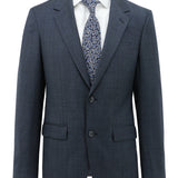 Ritchie 107 Blue Check Wool Stretch Suit Jacket