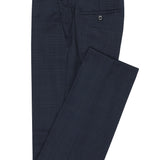 Edward 108 Blue Check Wool Stretch Suit Trouser