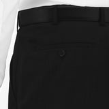 Edward 111 Black Self Check Wool Stretch Suit Trouser