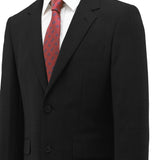 Lazio 111 Black Self Check Wool Stretch Suit Jacket