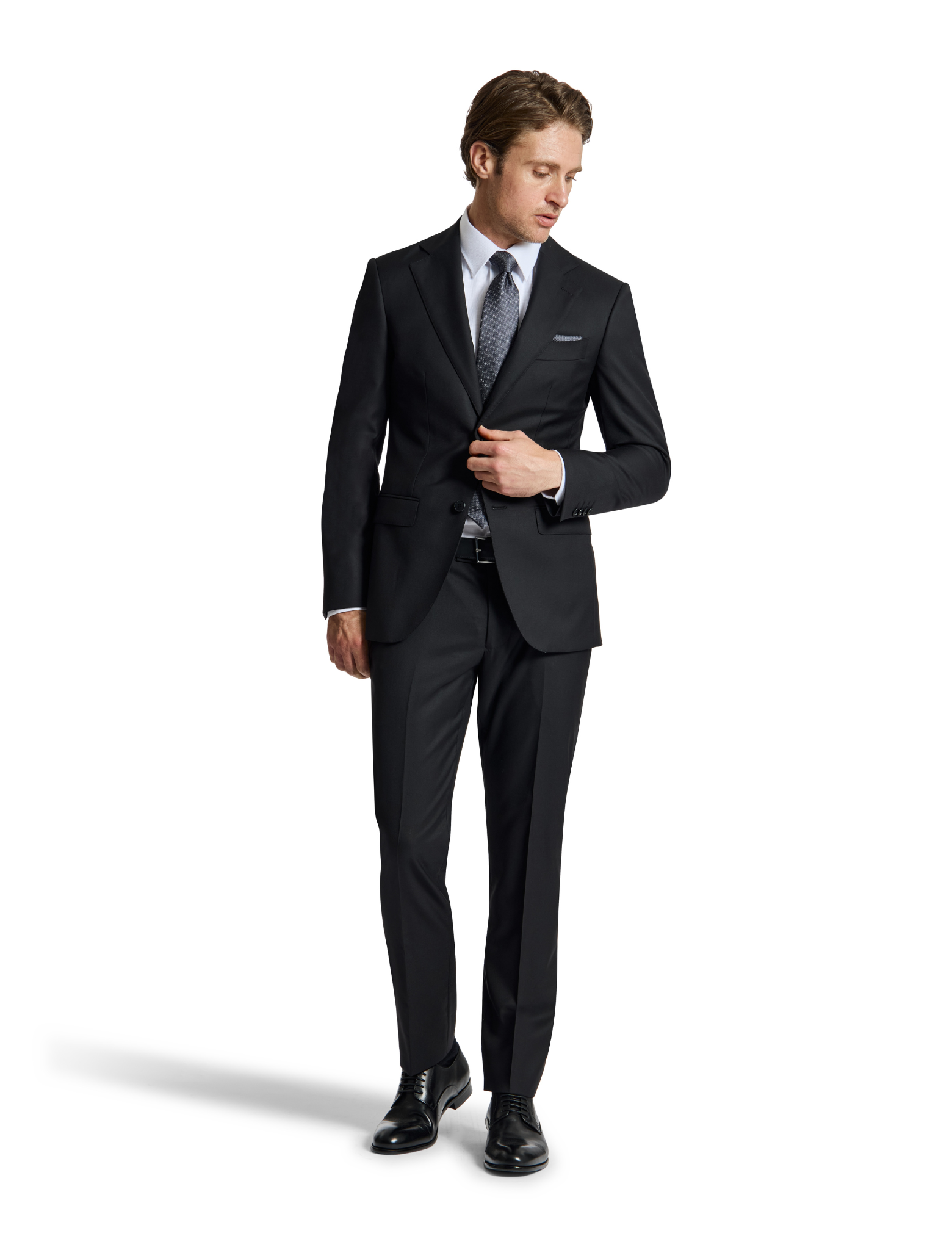 Lorenzo 113 Black Super 150 Wool Suit Jacket