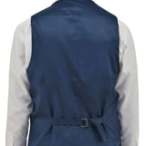 Luke 210 Blue Check Australian Merino Wool Waistcoat