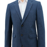 Shape Buggy 340 Blue Linen Cotton Stretch Tailored Jacket