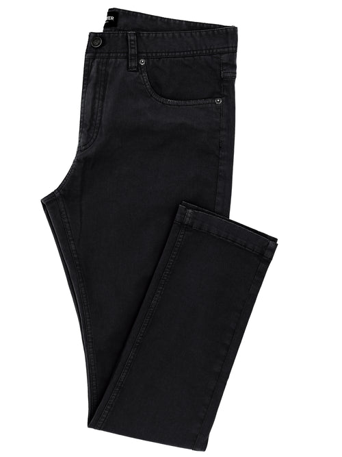 Orleans Black Five Pocket Jeans