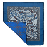 Soho Blue Reversible Pocket Square