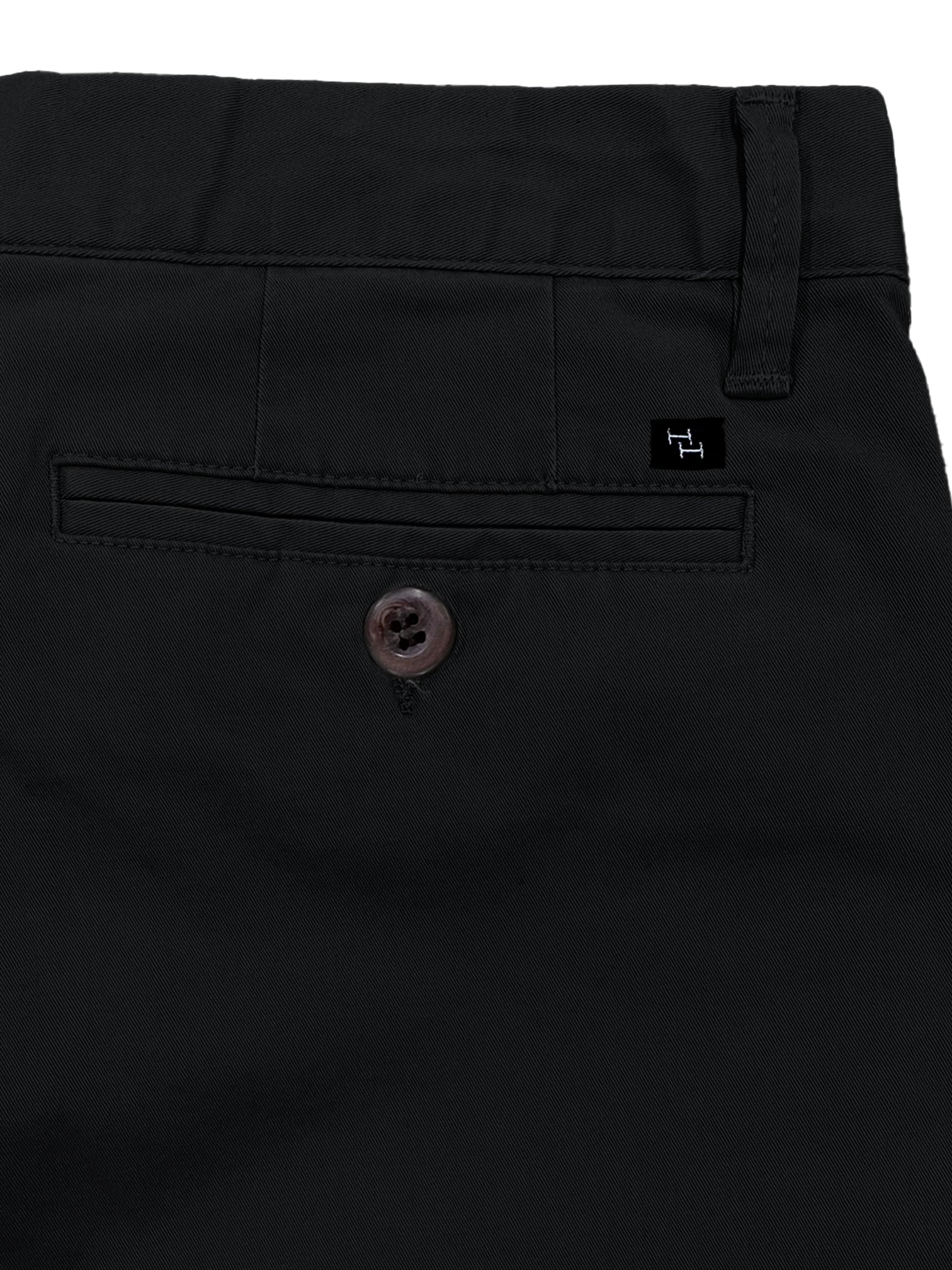 Brunswick 120 Black Cotton Stretch Chino