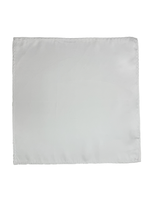 Broadway White Silk Pocket Square
