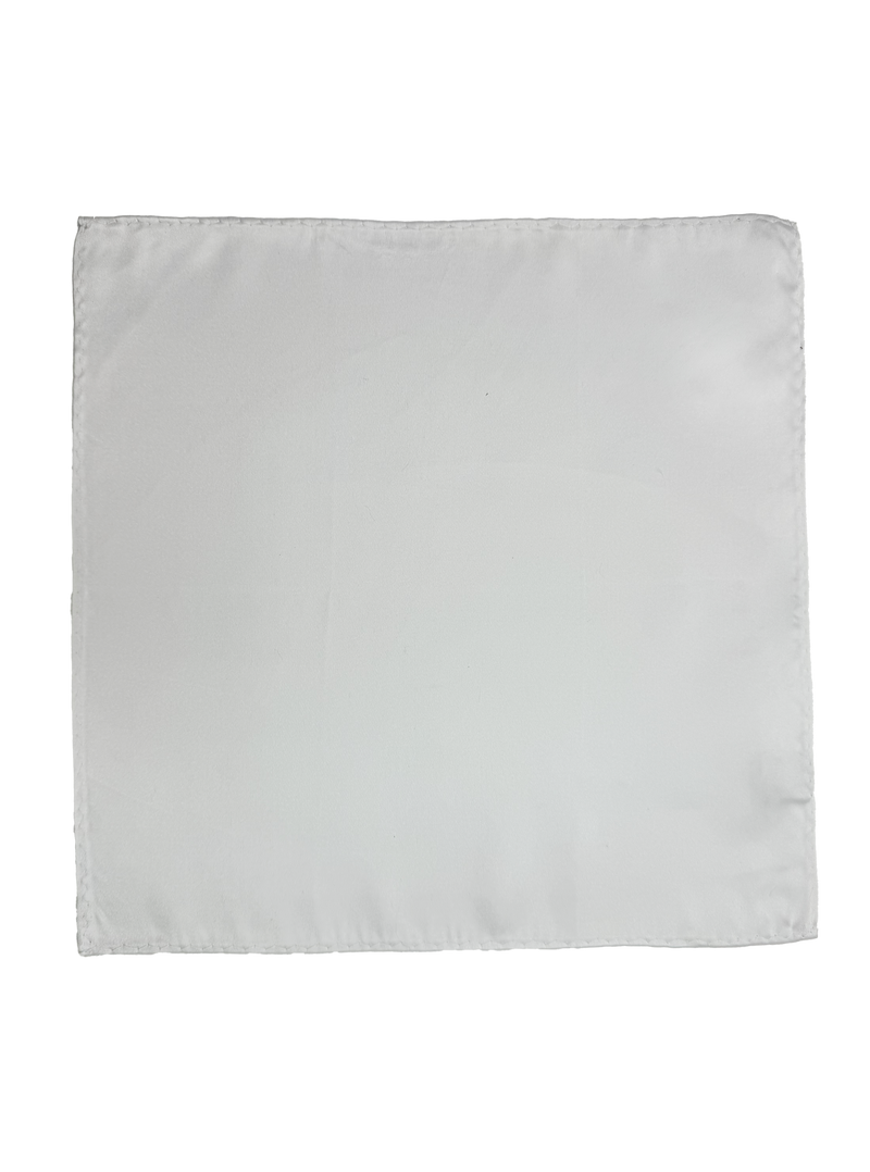 Soho White Pocket Square