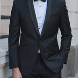 Manta 106 Black Australian Merino Wool Dinner Jacket