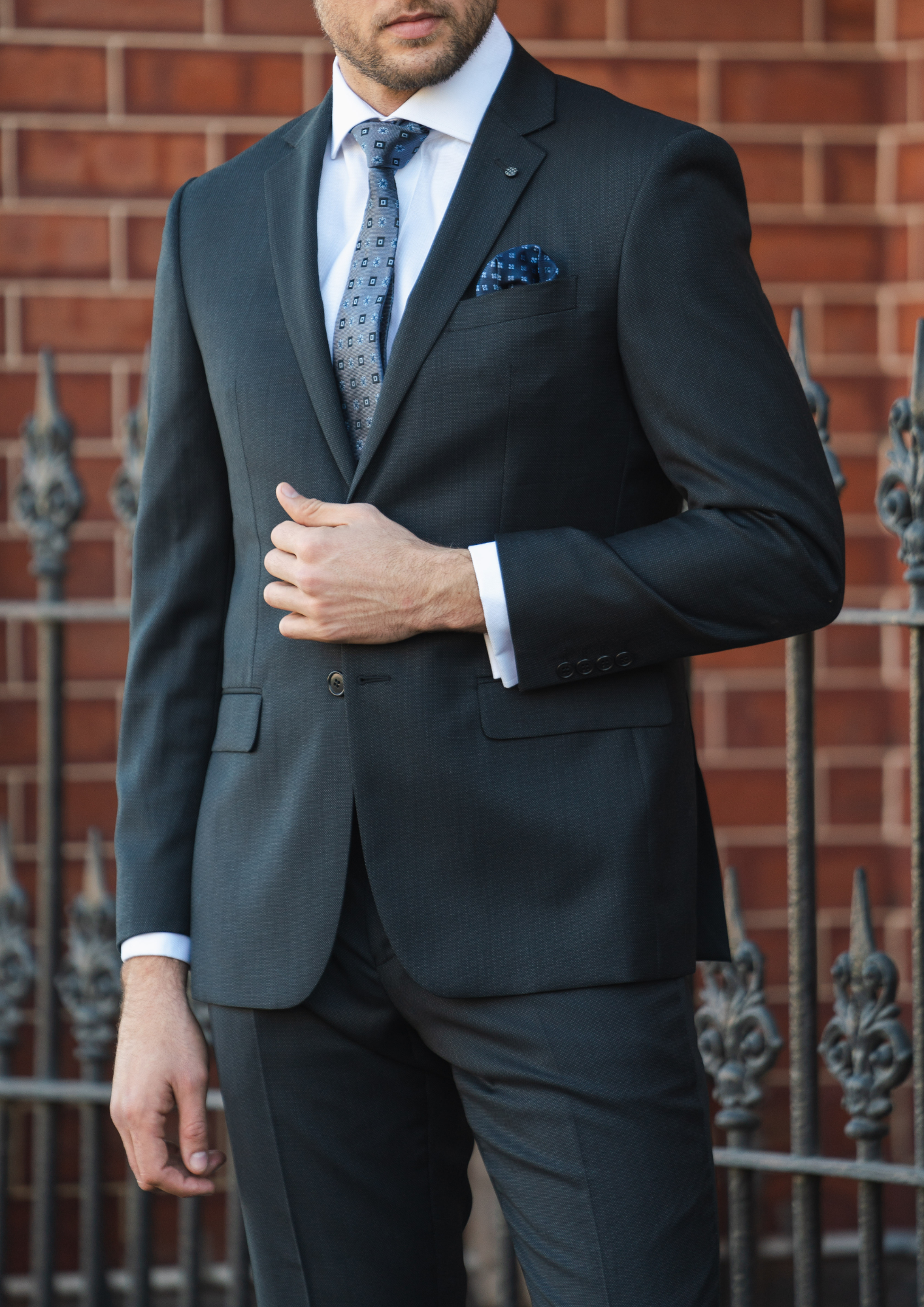 Michel 101 Black Australian Merino Wool Suit Jacket