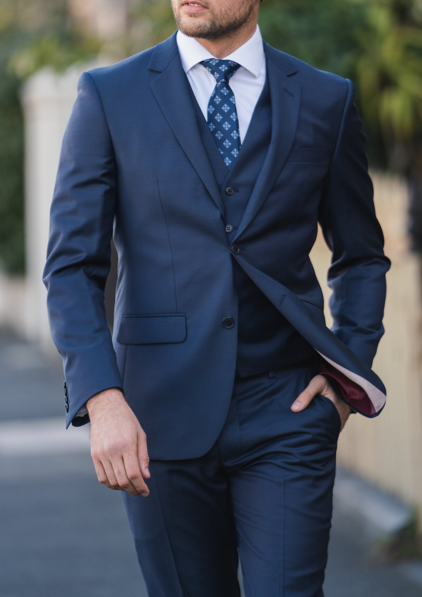 Shape 106 French Navy Australian Merino Wool Suit Jacket