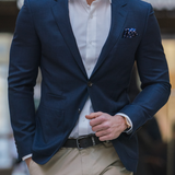 Prague 103 Navy Australian Merino Wool Sports Jacket