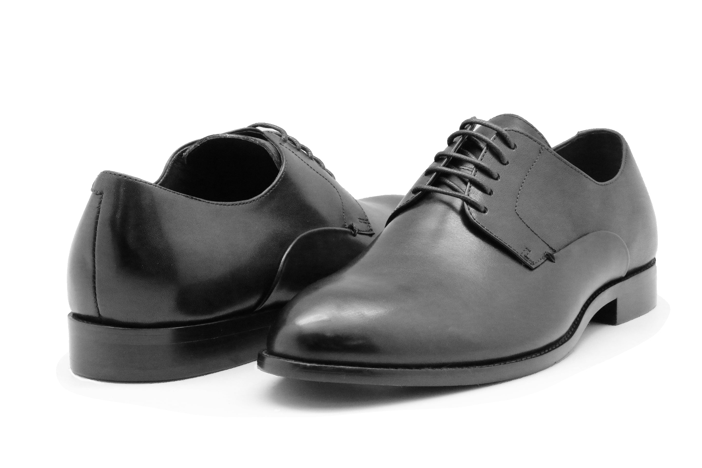 Toro Black Leather Derby Shoe