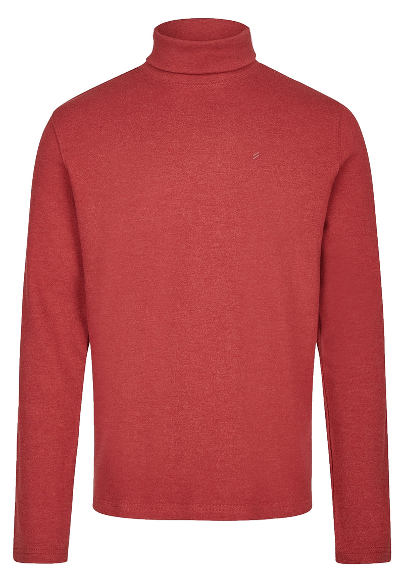 Red Rollneck Knit Jumper