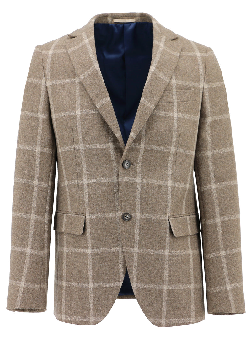 Melrose Beige Checked Sports Jacket