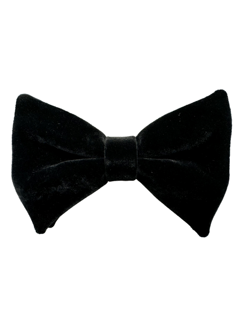 Kelly Black Velvet Bow Tie