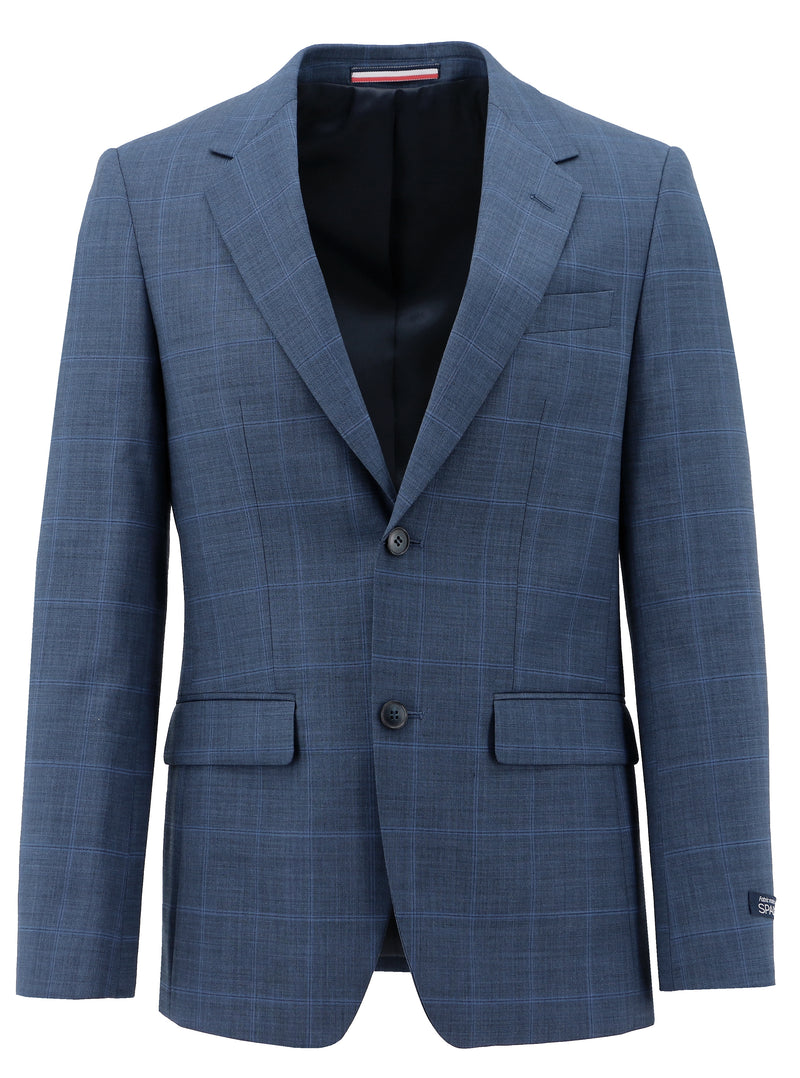 Napoli Edward Blue Checked Suit