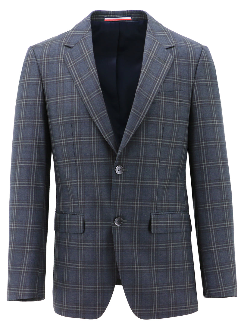 Napoli Edward Blue Checked Suit