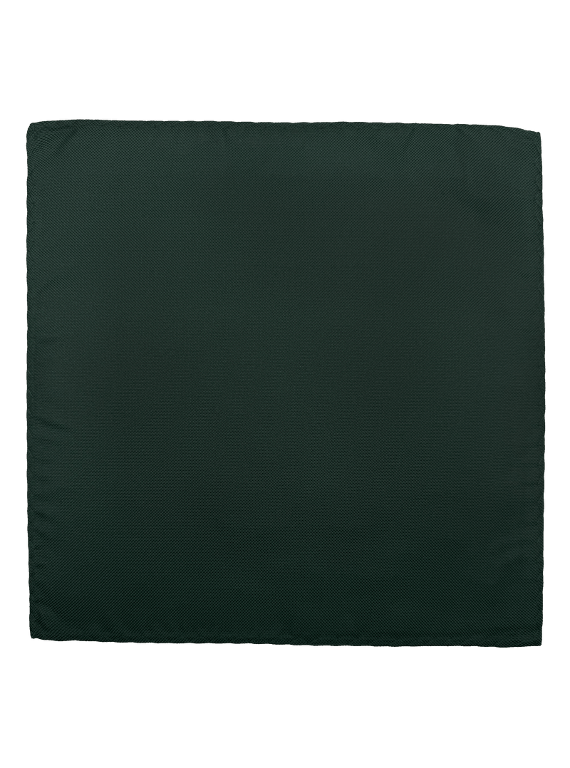 Green Textured Silk Pocket Square