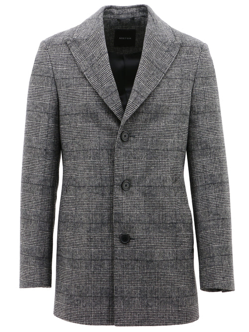 Chelsea Grey Checked Overcoat