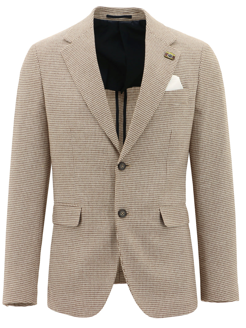 Turin Buggy Blake Beige Checked Suit