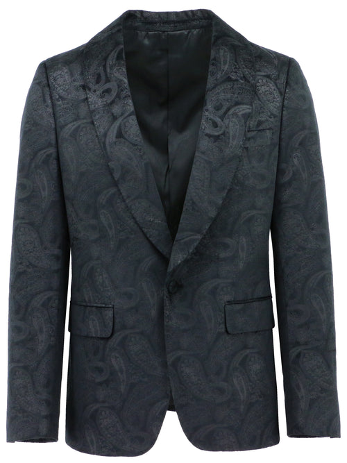 Black Paisley Shawl Lapel Dinner Jacket