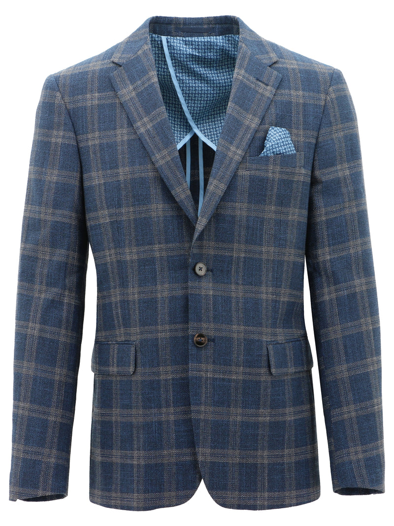 Genoa Buggy Blue Checked Sports Jacket