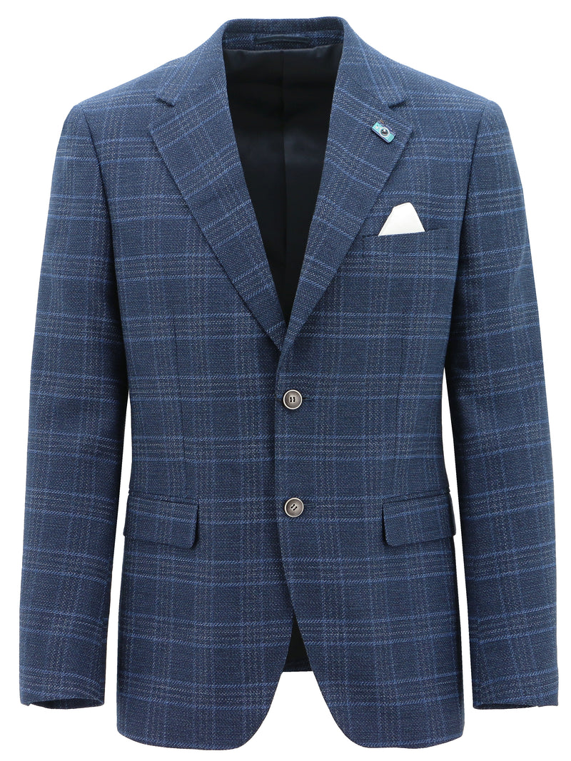 Turin Blue Checked Sports Jacket